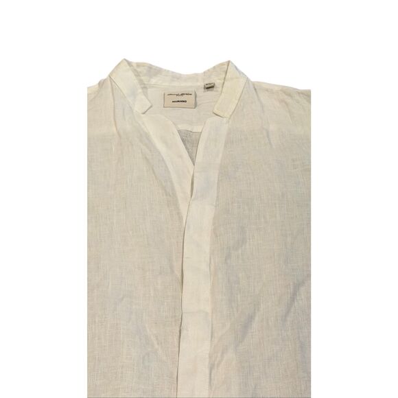 Murano Baird McNutt Linen Linen Button-Front Shirt size L - Picture 6 of 10